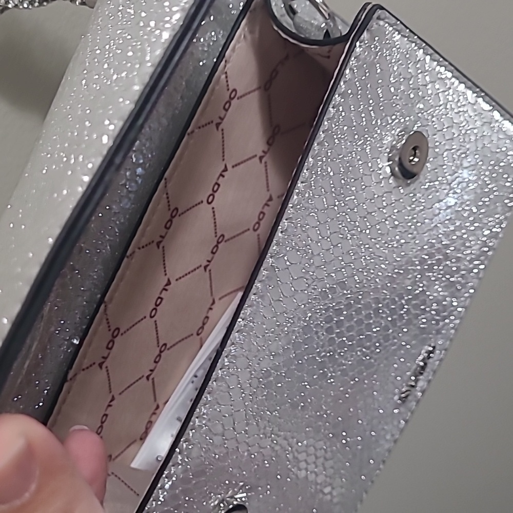 Aldo Silver Glam Shoulder Bag - Picture 5 of 5